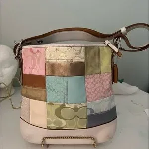 バッグ COACH Patchwork Signature Handbag Beige $_12.JPG?set_id=880000500F